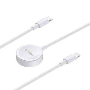 Yesido CA113 For Apple Watch 2 in 1 USB-C / Type-C to 8 Pin Wireless Magnetic Watch Charger, Cable Length: 1.2m(White)