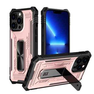For iPhone 14 Plus Invisible Holder Phone Case(Pink)