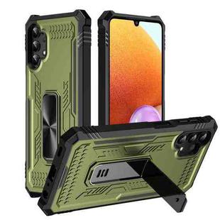 For Samsung Galaxy A24 4G Invisible Holder Phone Case(Dark Green)
