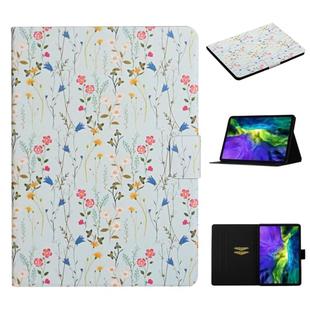 For iPad Pro 11 2020 Flower Pattern Horizontal Flip Leather Tablet Case with Card Slots & Holder(Small Floral)