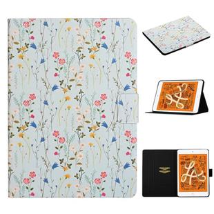For iPad Mini 2019 Flower Pattern Horizontal Flip Leather Case with Card Slots & Holder(Small Floral)
