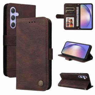 For Samsung Galaxy M54 5G Skin Feel Life Tree Metal Button Leather Phone Case(Brown)