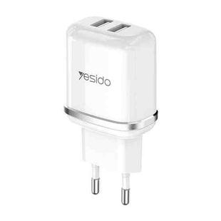 Yesido YC-26 USB Dual Ports Travel Charger(EU Plug)