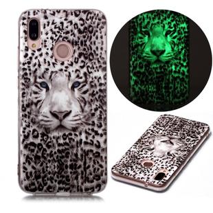 For Huawei P20 Lite Luminous TPU Soft Protective Case(Leopard Tiger)
