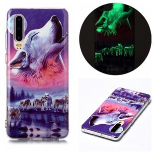 For Huawei P30 Luminous TPU Soft Protective Case(Seven Wolves)