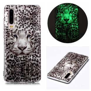 For Huawei P30 Luminous TPU Soft Protective Case(Leopard Tiger)