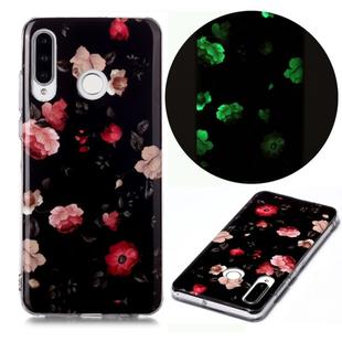 For Huawei P30 Lite Luminous TPU Soft Protective Case(Rose)