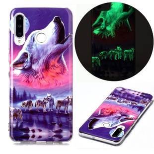 For Huawei P30 Lite Luminous TPU Soft Protective Case(Seven Wolves)
