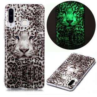 For Huawei P30 Lite Luminous TPU Soft Protective Case(Leopard Tiger)