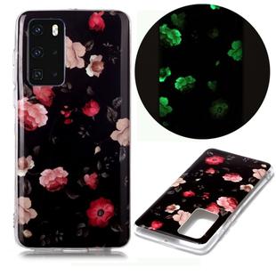 For Huawei P40 Luminous TPU Soft Protective Case(Rose)