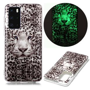 For Huawei P40 Luminous TPU Soft Protective Case(Leopard Tiger)