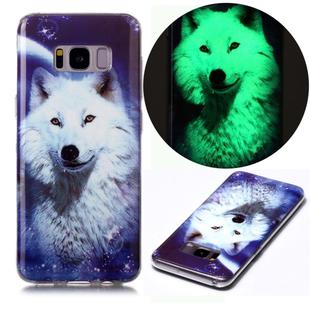 For Samsung Galaxy S8+ Luminous TPU Soft Protective Case(Starry Sky Wolf)