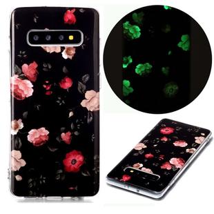 For Samsung Galaxy S10+ Luminous TPU Soft Protective Case(Rose)