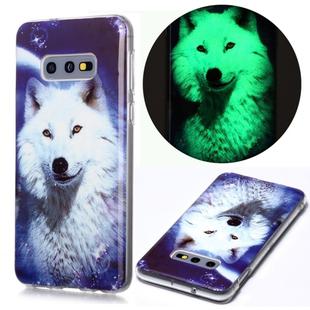 For Samsung Galaxy S10e Luminous TPU Soft Protective Case(Starry Sky Wolf)
