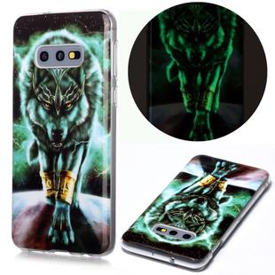 For Samsung Galaxy S10e Luminous TPU Soft Protective Case(Ferocious Wolf)