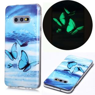 For Samsung Galaxy S10e Luminous TPU Soft Protective Case(Butterflies)