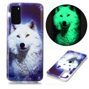 For Samsung Galaxy S20 Luminous TPU Soft Protective Case(Starry Sky Wolf)