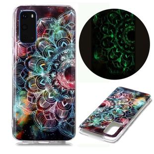 For Samsung Galaxy S20 Luminous TPU Soft Protective Case(Mandala Flower)