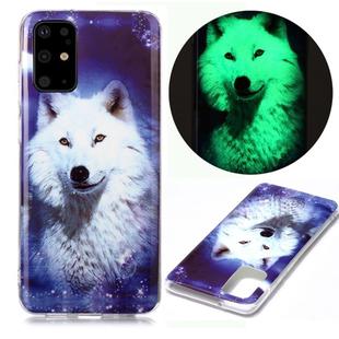 For Samsung Galaxy S20+ Luminous TPU Soft Protective Case(Starry Sky Wolf)