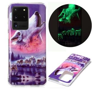 For Samsung Galaxy S20 Ultra Luminous TPU Soft Protective Case(Seven Wolves)