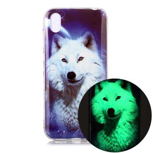 For Huawei Y5 (2019) Luminous TPU Soft Protective Case(Starry Sky Wolf)