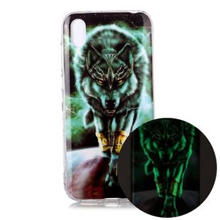 For Huawei Y5 (2019) Luminous TPU Soft Protective Case(Ferocious Wolf)