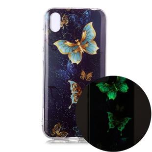 For Huawei Y5 (2019) Luminous TPU Soft Protective Case(Double Butterflies)
