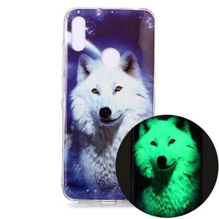 For Huawei Y6 (2019) Luminous TPU Soft Protective Case(Starry Sky Wolf)