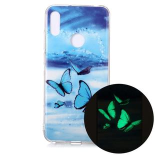 For Huawei Y6 (2019) Luminous TPU Soft Protective Case(Butterflies)