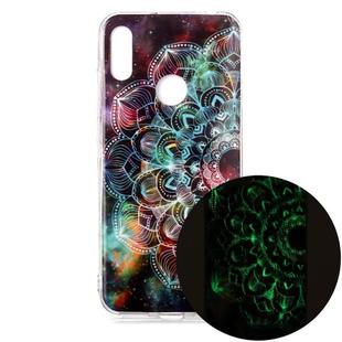 For Huawei Y6 (2019) Luminous TPU Soft Protective Case(Mandala Flower)