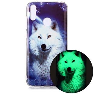 For Huawei Y7 (2019) Luminous TPU Soft Protective Case(Starry Sky Wolf)
