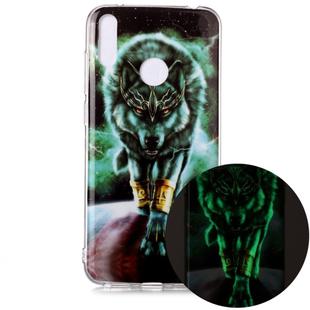 For Huawei Y7 (2019) Luminous TPU Soft Protective Case(Ferocious Wolf)