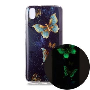 For Xiaomi Redmi 7A Luminous TPU Soft Protective Case(Double Butterflies)