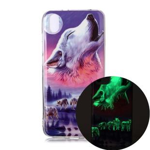 For Xiaomi Redmi 7A Luminous TPU Soft Protective Case(Seven Wolves)