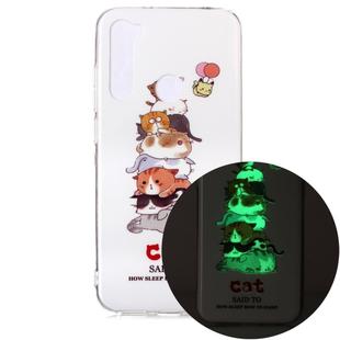 For Xiaomi Redmi Note 8 Luminous TPU Soft Protective Case(Cats)
