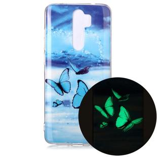 For Xiaomi Redmi Note 8 Pro Luminous TPU Soft Protective Case(Butterflies)