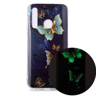 For Huawei Honor 10 Lite Luminous TPU Soft Protective Case(Double Butterflies)