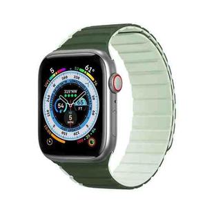 DUX DUCIS Magnetic Silicone Watch Band For Apple Watch SE 2022 44mm(Green)