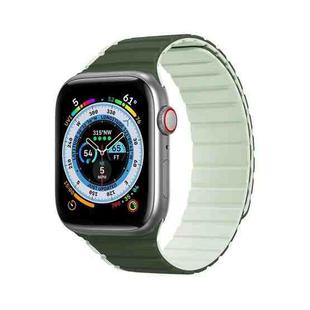 DUX DUCIS Magnetic Silicone Watch Band For Apple Watch SE 2023 40mm(Green)