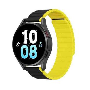 DUX DUCIS Magnetic Silicone Watch Band, Size:22mm(Black Yellow)