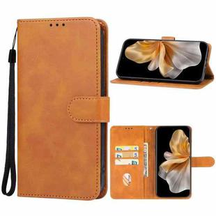 For vivo V30 Pro Leather Phone Case(Brown)