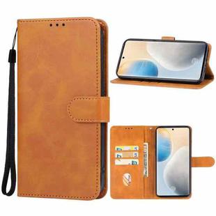 For vivo X60t Pro+ Leather Phone Case(Brown)