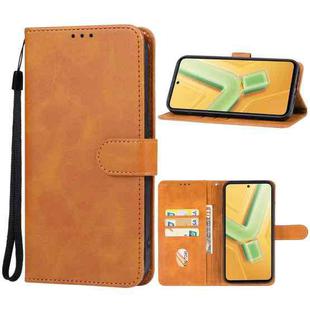 For vivo Y100 4G Leather Phone Case(Brown)