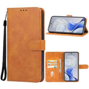 For vivo S19 Leather Phone Case(Brown)