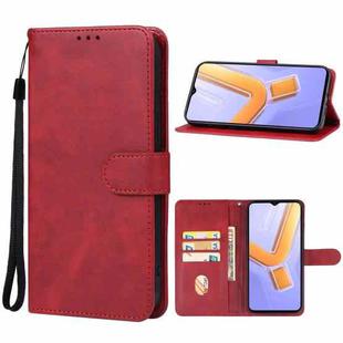 For vivo Y28s Leather Phone Case(Red)