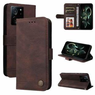 For Xiaomi 13T / Redmi K60 Ultra Skin Feel Life Tree Metal Button Leather Phone Case(Brown)