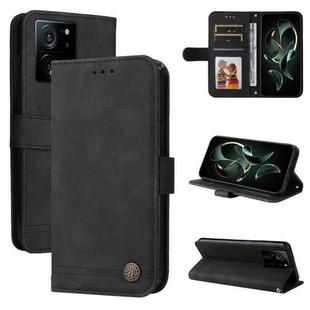 For Xiaomi 13T / Redmi K60 Ultra Skin Feel Life Tree Metal Button Leather Phone Case(Black)