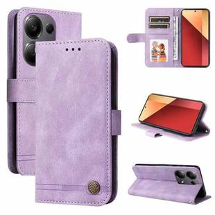 For Xiaomi Redmi Note13 Pro 4G Global/Poco M6 Pro 4G Skin Feel Life Tree Metal Button Leather Phone Case(Purple)