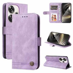 For Xiaomi Poco F6 Skin Feel Life Tree Metal Button Leather Phone Case(Purple)