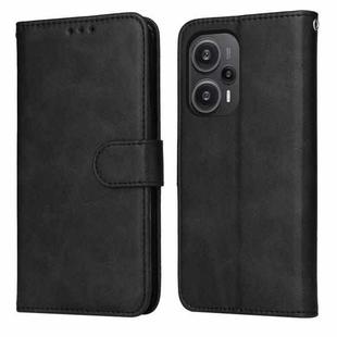 For Xiaomi Redmi Poco F5 Classic Calf Texture Flip Leather Phone Case(Black)